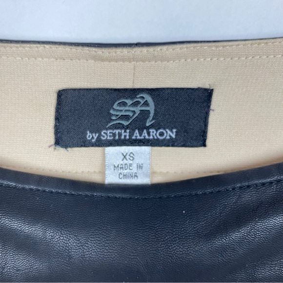 SA by Seth Aaron Faux Leather Zipper Detail Top - Picture 4 of 6